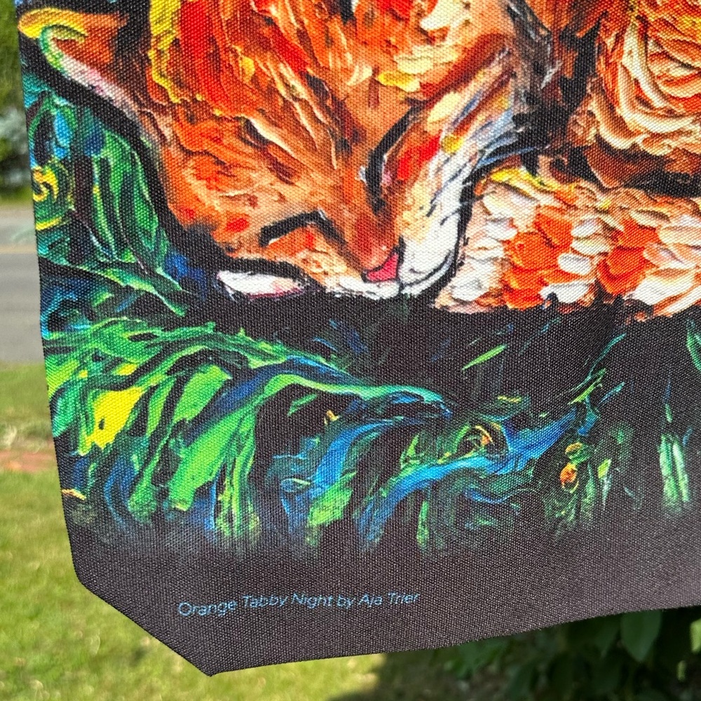 Starry Night Orange Cat Tote Bag - NWT - Picture 4 of 5